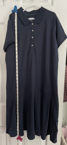 Lands’ End Girls School Uniform Dress Pleated Blue Size 16 - Picture 5 of 5