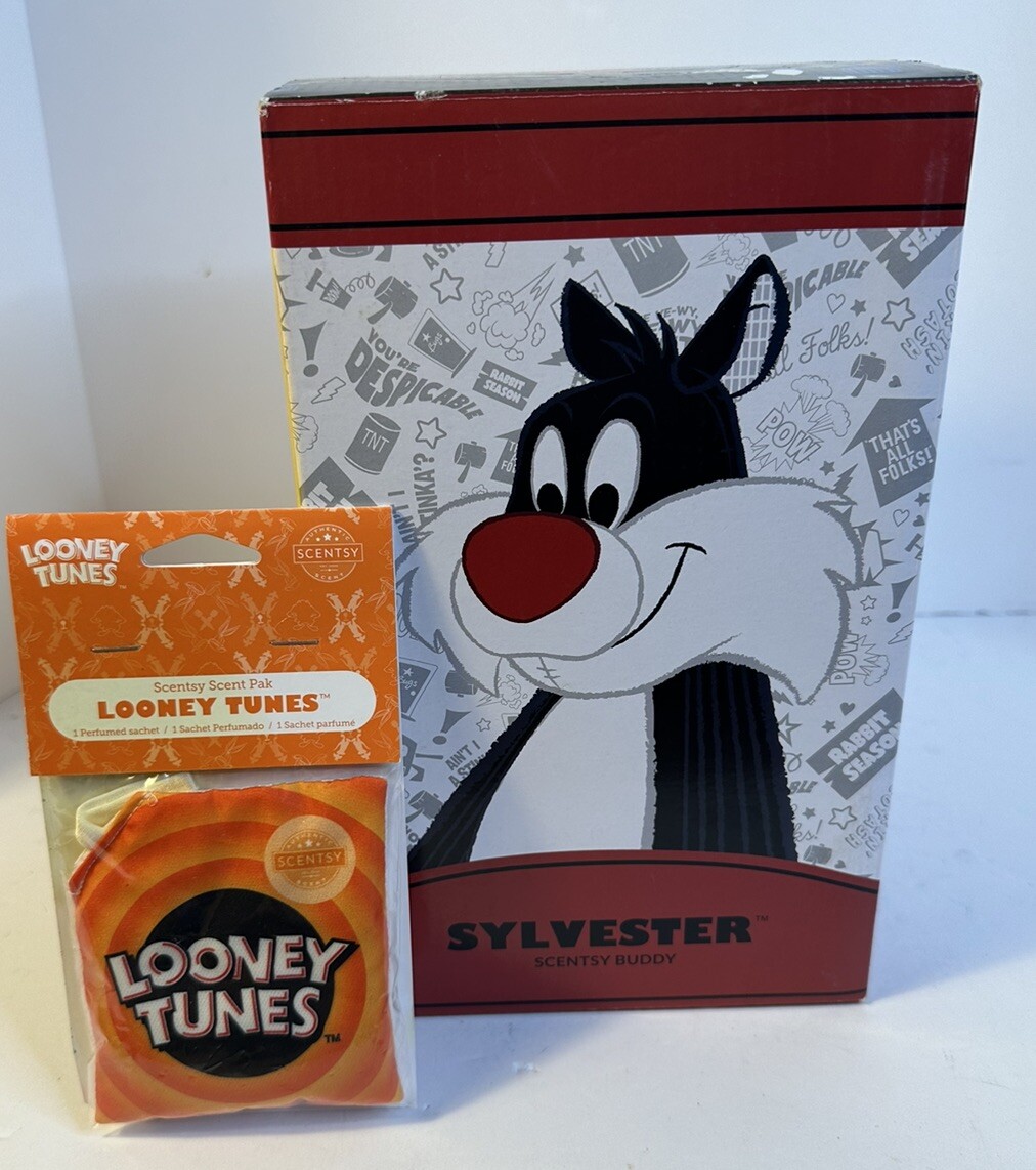 Scentsy Buddy Sylvester The Cat Plush Stuffed Toy with Scent Pack New