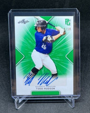2021 Leaf Perfect Game National Showcase TODD HUDSON GREEN AUTO RC #8/10