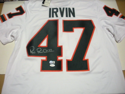 MICHAEL IRVIN MIAMI HURRICANES JSA/COA SIGNED OFFICIAL LICENSED