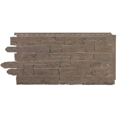 Stacked Stone Polymer Moka Vinyl Siding 10 Pack 45x20.25 Professional Grade Wall