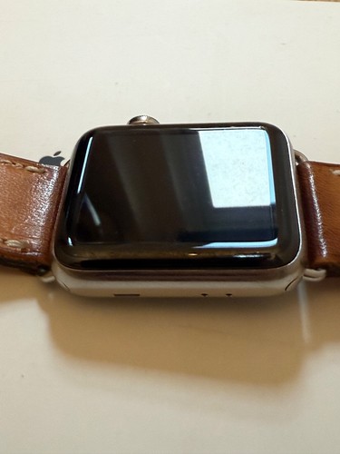 Apple Watch Series 3 - 42mm Etui ze stali nierdzewnej - Skórzany pasek - oryginalne pudełko - Zdjęcie 4 z 10