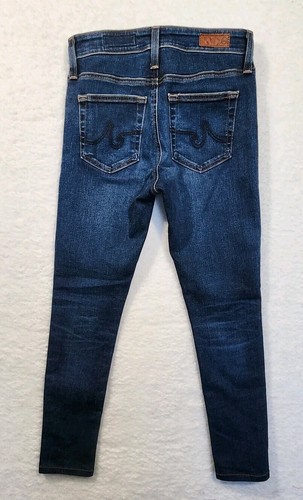 AG Adriano Goldschmied The Farrah Skinny High Rise Blue Jeans Women Size 25R - Picture 2 of 9