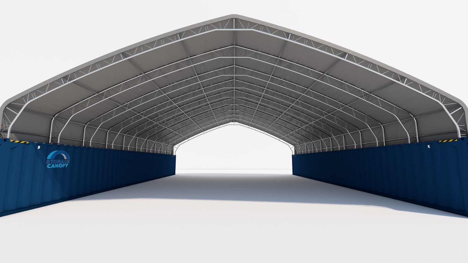 60W-80L-15H (ft) Double Truss Container Shelter Quonset Hut Shed Hoop ...