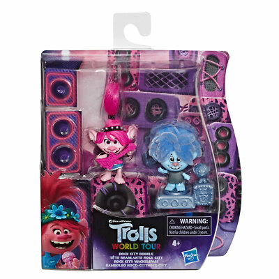DreamWorks Trolls World Tour - Rock City Bobble mit 2 Figuren BRANDNEU