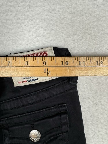 True Religion Black Straight Pants - Youth 4 - Picture 7 of 11