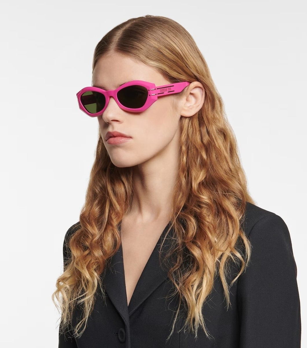 Dior DIORSIGNATURE B1U 73C0 Pink Fuchsia Green Women Cat Eye