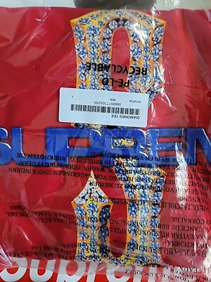 New Supreme SS18 Diamonds Tee TShirt - L - Red | eBay