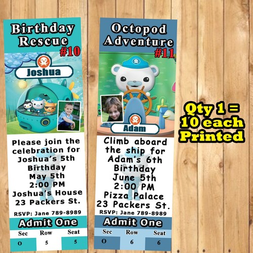 Octonauts Invitations 10 ea with Env or Thank You Cards Personalized - Picture 2 of 7