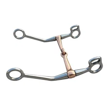 Stainless Steel Horse Bit Full Cheek Snaffle Bit Copper Mouth Horse Tack