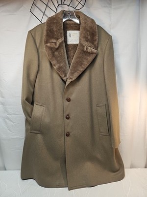 VTG LONDON FOG wool coat with fur collar for UNISEX - 1980s coat