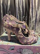 Irregular Choice Euro 40 Lilac Diamanté “Pea Pods” Stilettos  Diamond Pineapple