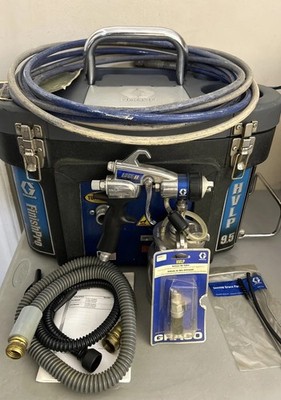 Graco  FinishPro HVLP 9.5 Paint Sprayer w New EDGE II Spray Gun Box Hose & Valve