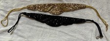 VTG 80  s Milor Lot of 2 Cummerbund-style Belt Sequins  Beads Fits Up To 37  