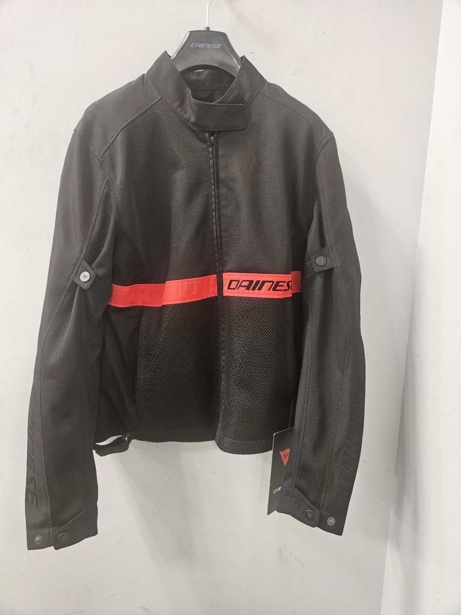 DAINESE TEXTILE JACKET RIBELLE AIR LADY SIZE 46 BLACK AND RED