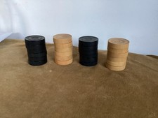 Vintage Full Set Of Wooden Turned Draughts