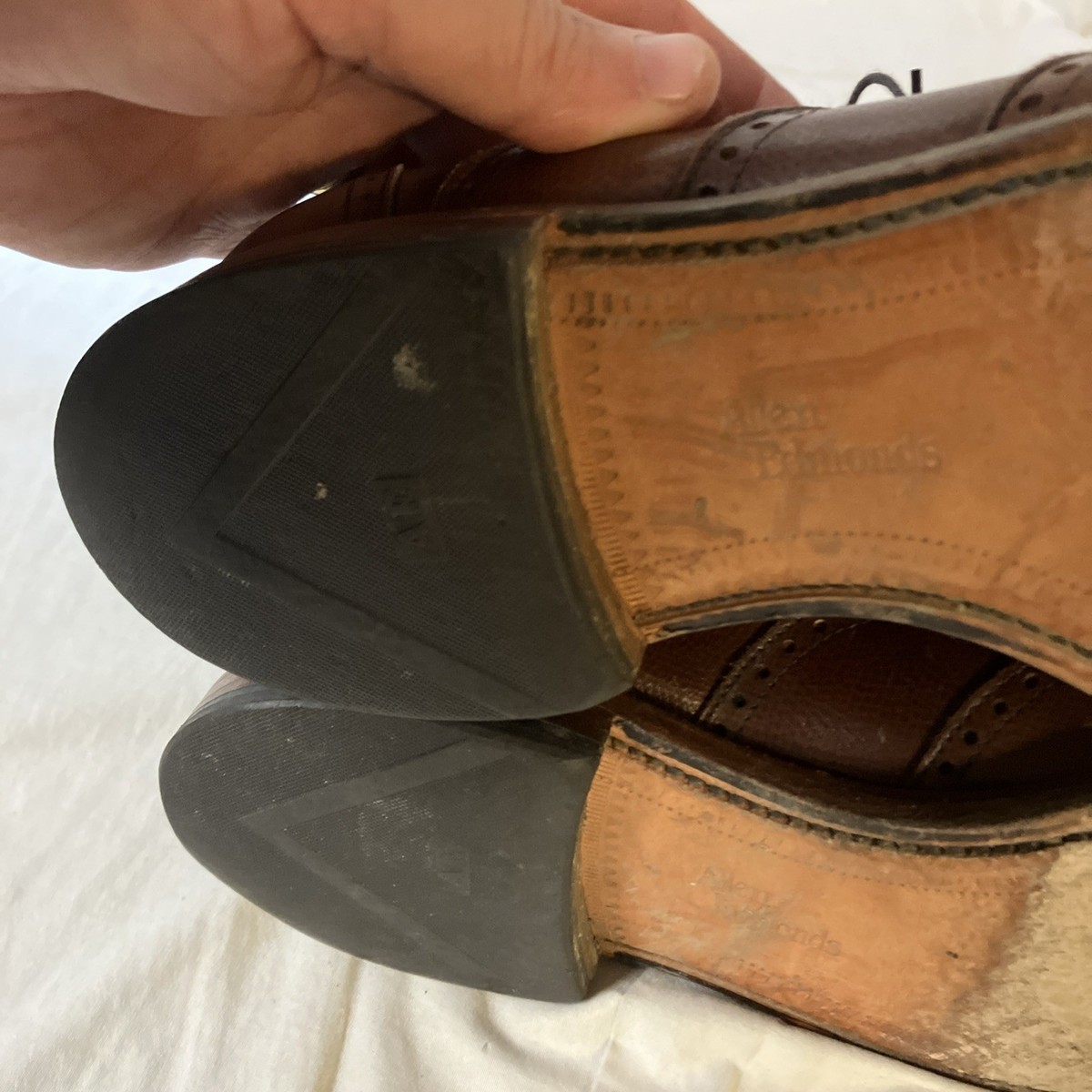 Allen Edmonds Mens McClain Brown Leather Wingtip Oxfords 10D  display picture 3