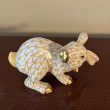 Herend 1st Edition Butterscotch Fishnet  Rabb...