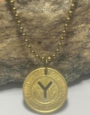 Collana con ciondolo gettone ferrovia metropolitana autobus New York City NYC Authority