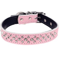 Serijoars Rhinestone Dog Collar for Small Medium Large Dogs, Adjustable Spark...