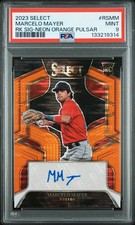 2023 PANINI SELECT RC SIG NEON ORANGE PULSAR #RSMM MARCELO MAYER 3/4 PSA 9
