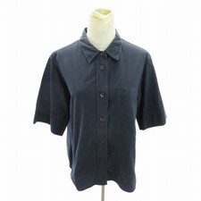 Margaret Howell MHL Navy Cotton Short Sleeve Shirt Size 2 AB Condition