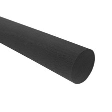 Handlauf Buche Holz 3 m rund schwarz 42 mm lackiert Türeppenhandlauf Geländer