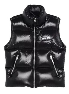 Mackage Daunen Stepp Schwarz Nylon Weste Herren Jacke Größe Small UVP 490£