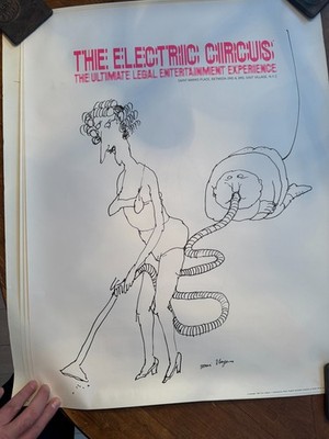 Six Original Tomi Ungerer Electric Circus Poster Plus Three Books