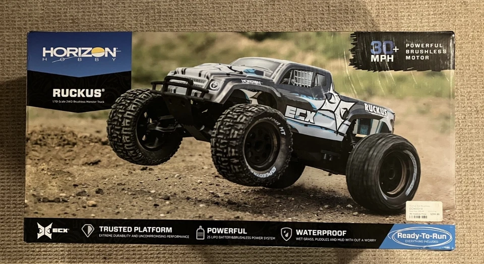 ECX Ruckus Torment 1/10 2wd Monster Truck Bundle Untested No Battery - Image 2 of 4