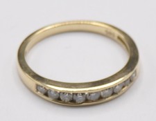 Halb Memory Eterinty Ring 9 x Diamant Brillant 0.30 - 0.38 Carat 585 Gold