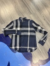 Burberry Brit Somerville Blue Nova-check Shirt Long Sleeve Button Up Sz Medium