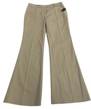 NWT 178 TAHARI TERRY Flare Wide Leg Pants Trousers Beige Sand Dune Women s 10