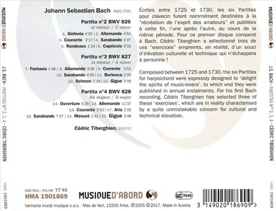BACH: PARTITAS NO. 2, 3, 4 NEW CD