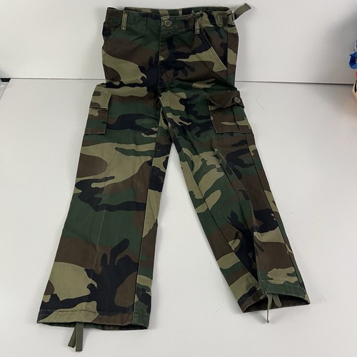 Rothco Jr. GI Kid's BDU Cargo Woodland Camo Pants Size 12 Waist 24”-28” EUC - Picture 2 of 17