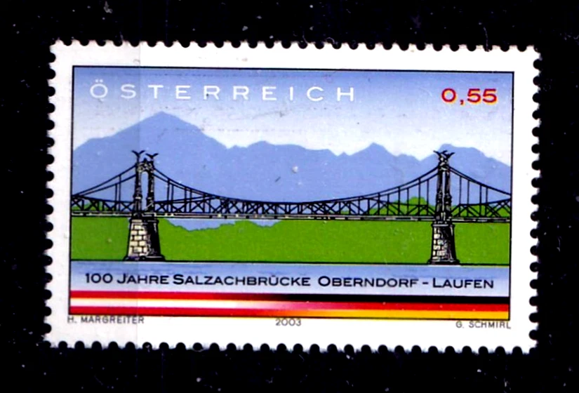 ÖSTERREICH Gemeinschaftsausgaben Deutschland Brücke Salzachbrücke Michel 2426 ** - Bild 1 von 1