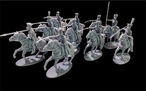 1/35 resin figures Napoleonic Polish Uhlans X10 Historical Lot Kozak Miniatures