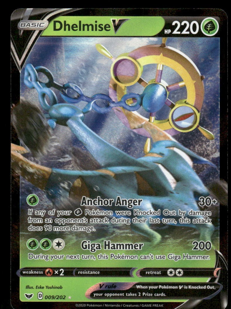 Pokemon Tcg Dhelmise V #9 Pokemon Sword & Shield NM