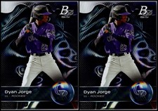 Bowman Platinum Top Prospects Dyan Jorge (2) Card Lot - LIMITED EDITION – RAR...