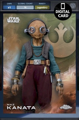 99cc MAZ KANATA KASHYYK GREEN TOPPS CHROME 2025 LEGENDARY Star Wars Card Trader