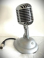 1940’s Vintage Shure 55 Fatboy Microphone, original element works, w/cable-stand
