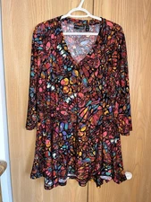 Attitudes by Renee Women's Tunic Blouse, Size 3X Multicolored Polyester