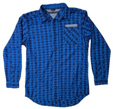 Tommy Hilfiger Button Down Shirt Blue pattern Long Sleeve