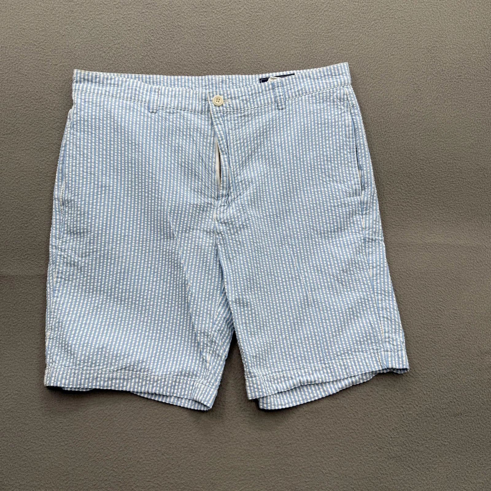 Vineyard Vines Shorts Mens 36 Blue White Seersucker Club Short Cotton Summer
