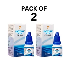 Eye Drops ISOTINE PLUS Official Herbals CARE CATARACT Glaucoma Herbal Pack Of 2