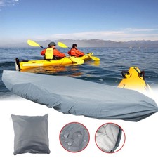 2.1-6M Wasserdicht Abdeckplane Grau Kanu Boot Kajak Abdeckung Abdeckhaübe