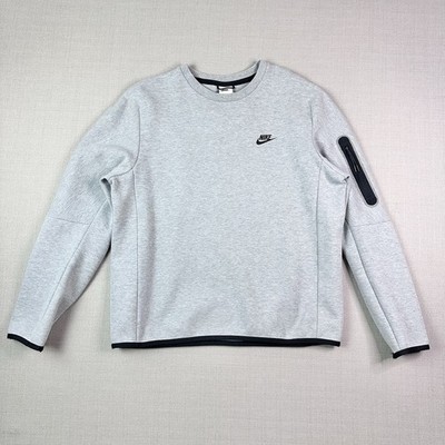 Nike Sportswear Mens Tech Fleece Crew Sweatshirt LARGE Gray