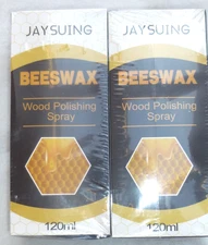 2 Boxes Beeswax Wood Polishing Spray 120ml-4 oz each JaySuing cabinet table