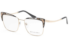 New BVLGARI Cat Eye Eyeglasses 2230 2018 52-17 Gold  Black Frames Enamel Inlay