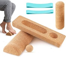 Cork Balance Board 4-in-1 Foot & Ankle Strengthener Kit with Toe Resistance